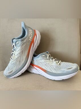 HOKA Women's Clifton 8  "Blue Fog / Plein Air"  (1119394-BFPA) size 9.5B